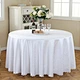 White Wholesale Cheap Resistant Polyester Wedding Damask Table Cloths with Pattern